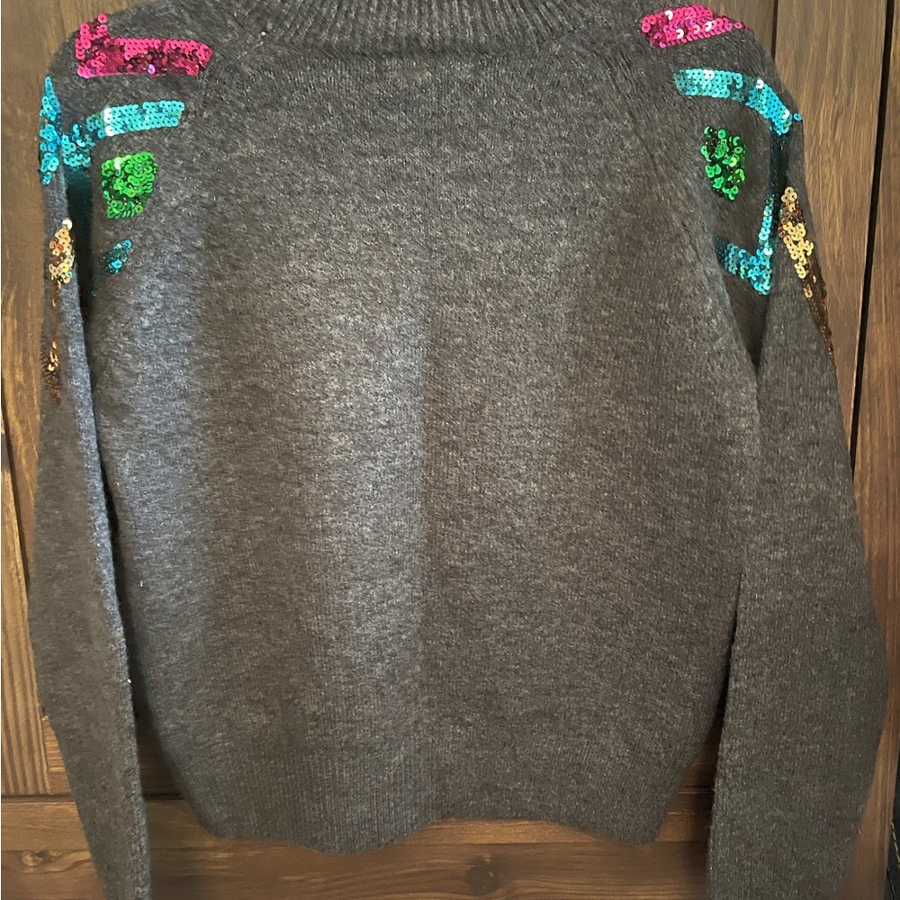 NWT Colorful Geometric Sequin Sweater - Picture 6 of 9